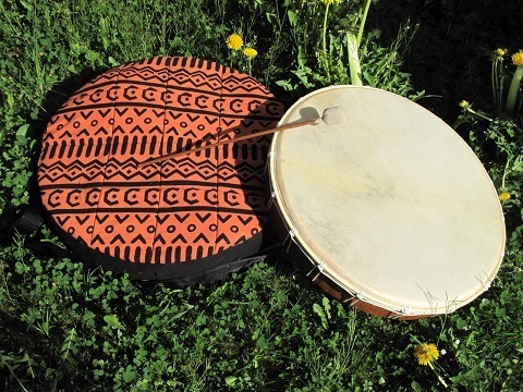 Schamanen- Indianertrommel mit Schlägel und Tasche